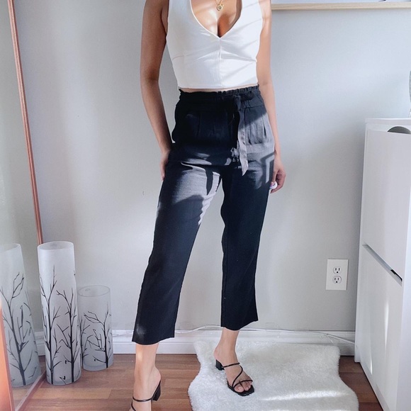Belted Black Zara Pants - Picture 2 of 4